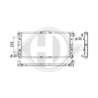 DIEDERICHS Радиатор, охлаждение двигателя DCM2229