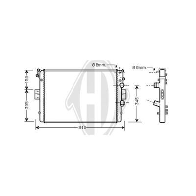 DIEDERICHS Радиатор, охлаждение двигателя DCM2295