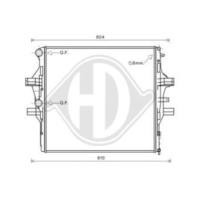 DIEDERICHS Радиатор, охлаждение двигателя DCM2302