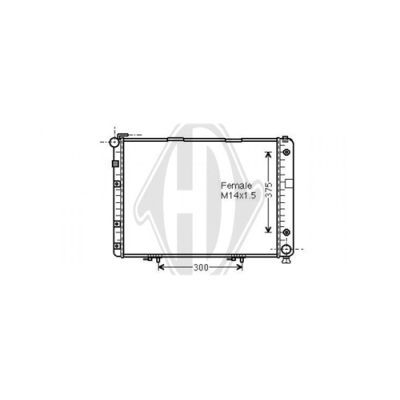DIEDERICHS Радиатор, охлаждение двигателя DCM2348