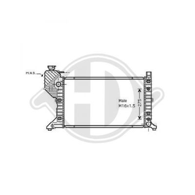 DIEDERICHS Радиатор, охлаждение двигателя DCM2359