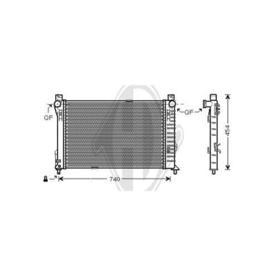 DIEDERICHS Радиатор, охлаждение двигателя DCM2403
