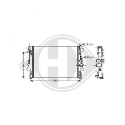 DIEDERICHS Радиатор, охлаждение двигателя DCM2413