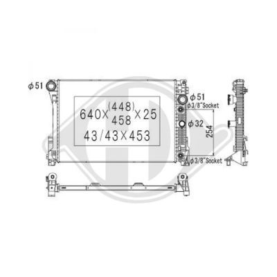 DIEDERICHS Радиатор, охлаждение двигателя DCM2422