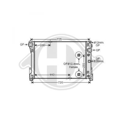 DIEDERICHS Радиатор, охлаждение двигателя DCM2436