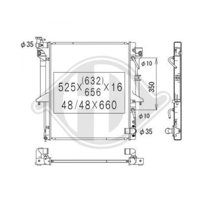 DIEDERICHS Радиатор, охлаждение двигателя DCM2530