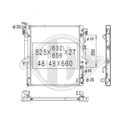 DIEDERICHS Радиатор, охлаждение двигателя DCM2531