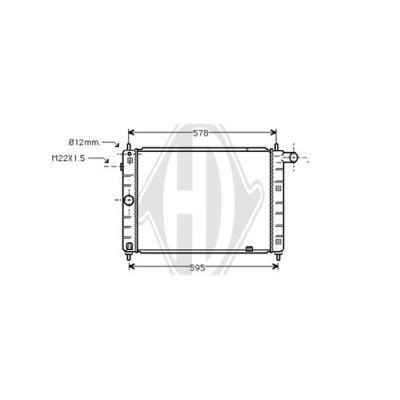 DIEDERICHS Радиатор, охлаждение двигателя DCM2582