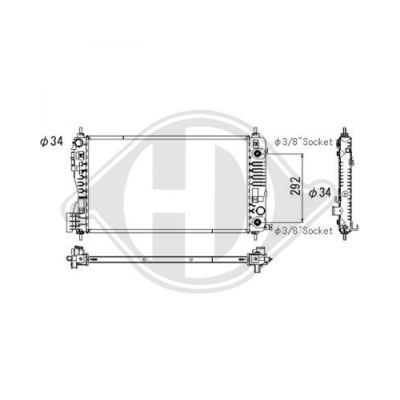 DIEDERICHS radiatorius, variklio aušinimas DCM2612