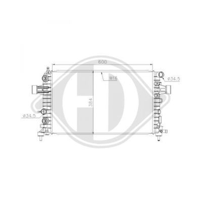 DIEDERICHS radiatorius, variklio aušinimas DCM2664