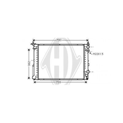 DIEDERICHS Радиатор, охлаждение двигателя DCM2897
