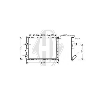 DIEDERICHS Радиатор, охлаждение двигателя DCM2906