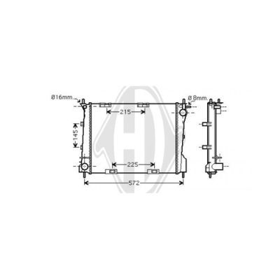 DIEDERICHS Радиатор, охлаждение двигателя DCM2938