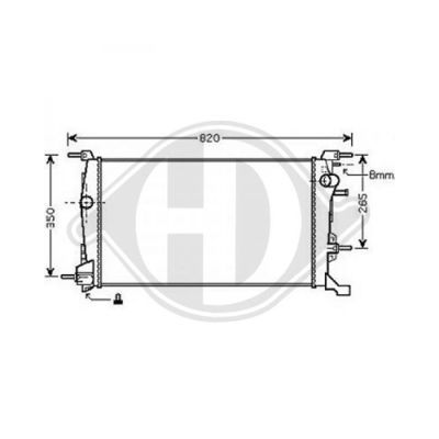 DIEDERICHS Радиатор, охлаждение двигателя DCM2947