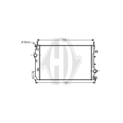 DIEDERICHS Радиатор, охлаждение двигателя DCM2993