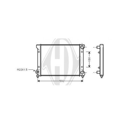 DIEDERICHS Радиатор, охлаждение двигателя DCM3010