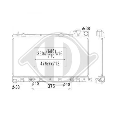 DIEDERICHS Радиатор, охлаждение двигателя DCM3031