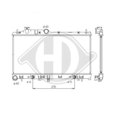DIEDERICHS Радиатор, охлаждение двигателя DCM3043
