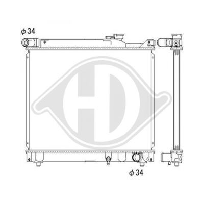 DIEDERICHS Радиатор, охлаждение двигателя DCM3116