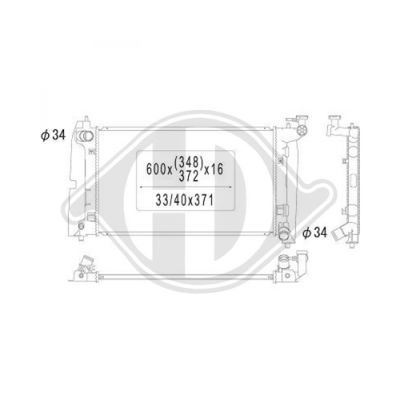 DIEDERICHS Радиатор, охлаждение двигателя DCM3220