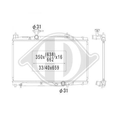 DIEDERICHS Радиатор, охлаждение двигателя DCM3243