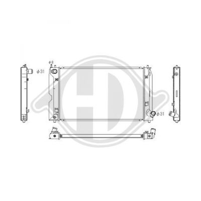 DIEDERICHS Радиатор, охлаждение двигателя DCM3290