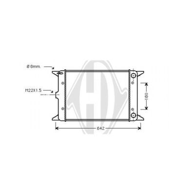 DIEDERICHS Радиатор, охлаждение двигателя DCM3368