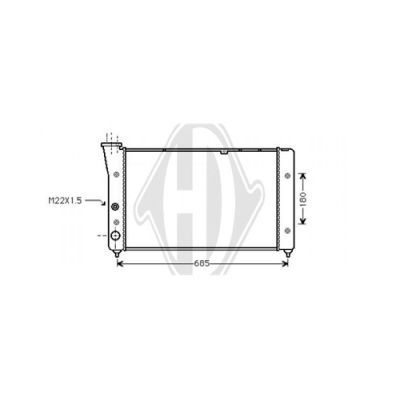 DIEDERICHS Радиатор, охлаждение двигателя DCM3393