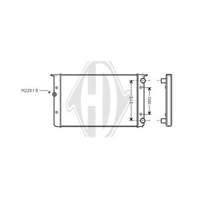 DIEDERICHS Радиатор, охлаждение двигателя DCM3406