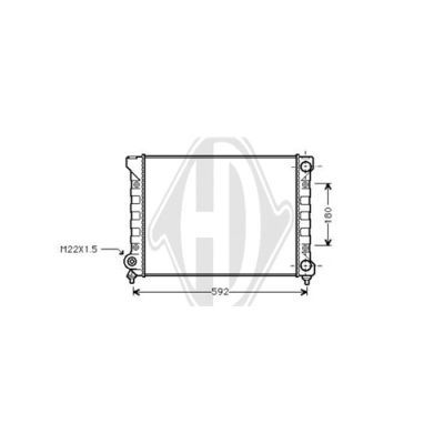 DIEDERICHS Радиатор, охлаждение двигателя DCM3408