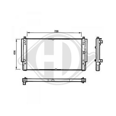 DIEDERICHS Радиатор, охлаждение двигателя DCM3425