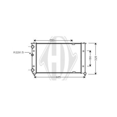DIEDERICHS Радиатор, охлаждение двигателя DCM3428
