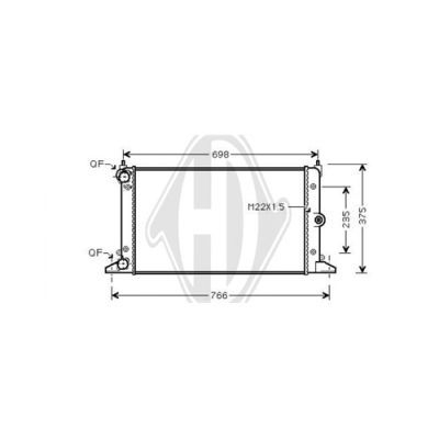 DIEDERICHS Радиатор, охлаждение двигателя DCM3434
