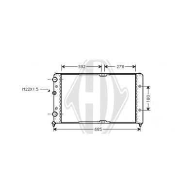 DIEDERICHS Радиатор, охлаждение двигателя DCM3435