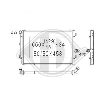 DIEDERICHS Радиатор, охлаждение двигателя DCM3443