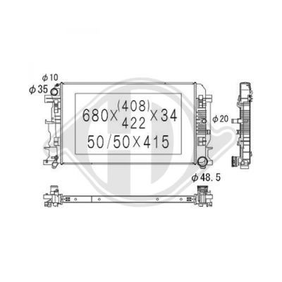 DIEDERICHS Радиатор, охлаждение двигателя DCM3456