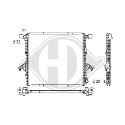 DIEDERICHS Радиатор, охлаждение двигателя DCM3479