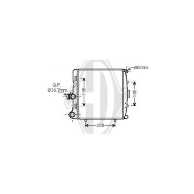 DIEDERICHS Радиатор, охлаждение двигателя DCM3557