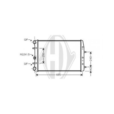 DIEDERICHS Радиатор, охлаждение двигателя DCM3568