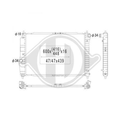 DIEDERICHS Радиатор, охлаждение двигателя DCM3600