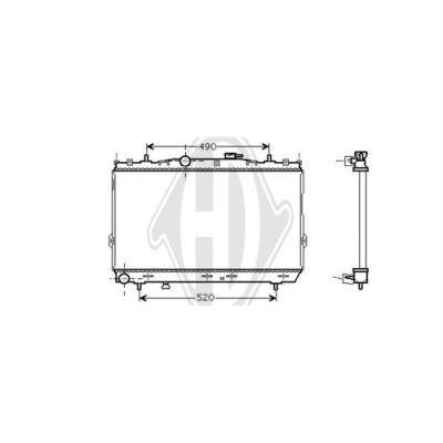 DIEDERICHS Радиатор, охлаждение двигателя DCM3700