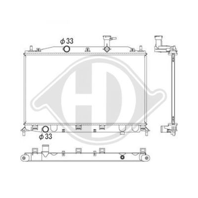 DIEDERICHS Радиатор, охлаждение двигателя DCM3702