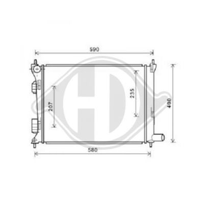 DIEDERICHS Радиатор, охлаждение двигателя DCM3718