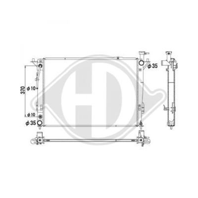 DIEDERICHS Радиатор, охлаждение двигателя DCM3737