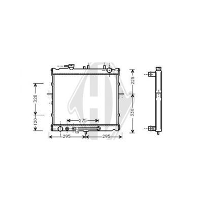 DIEDERICHS Радиатор, охлаждение двигателя DCM3753