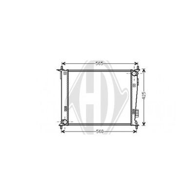 DIEDERICHS Радиатор, охлаждение двигателя DCM3804