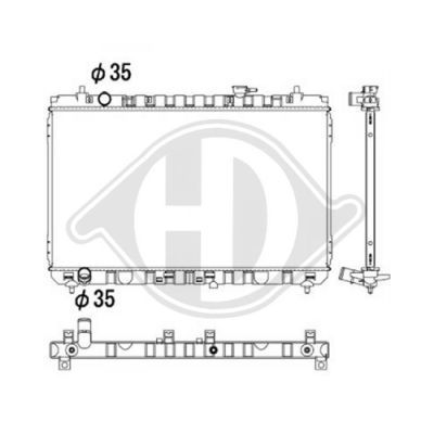 DIEDERICHS Радиатор, охлаждение двигателя DCM3812