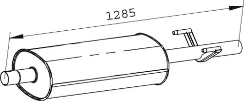 DINEX Средний глушитель выхлопных газов 74344