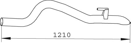 DINEX Труба выхлопного газа 74522