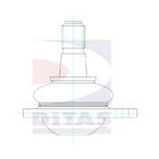 DITAS Шарнир независимой подвески / поворотного рычага A2-1097